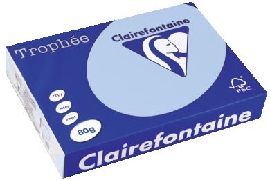 Clairefontaine Trophée Pastel A4, 80 g, 500 vel, helder blauw