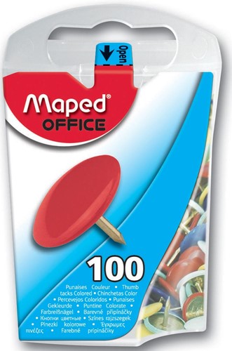 Maped punaises assorti 10mm 100 stuks